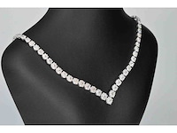 Diamanten collier met 850 briljant geslepen diamanten 8.00 carat - afbeelding 4 van  10