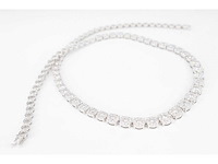 Diamanten collier met diamanten 7.50 carat oplopend in grootte - afbeelding 5 van  6