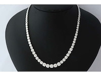 Diamanten collier met diamanten 7.50 carat oplopend in grootte - afbeelding 1 van  5