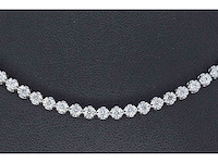Diamanten tennis collier met 107 briljant geslepen diamanten - afbeelding 4 van  5