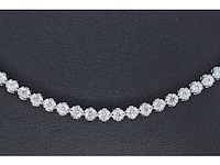 Diamanten tennis collier met 107 briljant geslepen diamanten - afbeelding 3 van  6