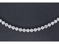 Diamanten tennis collier met 107 briljant geslepen diamanten - afbeelding 3 van  6