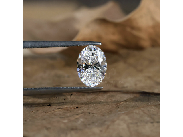 Diamond | oval | 2.50ct ( hrd gecertificeerd ) - afbeelding 4 van  7