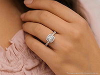 Diamond point - witgouden hearts & arrows diamanten ring. - afbeelding 5 van  12