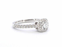 Diamond point - witgouden hearts & arrows diamanten ring. - afbeelding 6 van  12