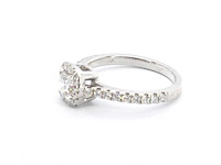 Diamond point - witgouden hearts & arrows diamanten ring. - afbeelding 7 van  12