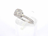 Diamond point - witgouden hearts & arrows diamanten ring. - afbeelding 10 van  12