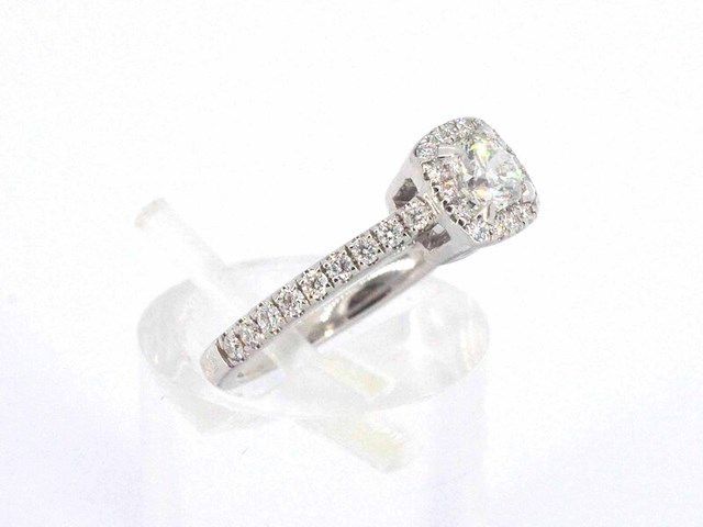 Diamond point - witgouden hearts & arrows diamanten ring. - afbeelding 11 van  12