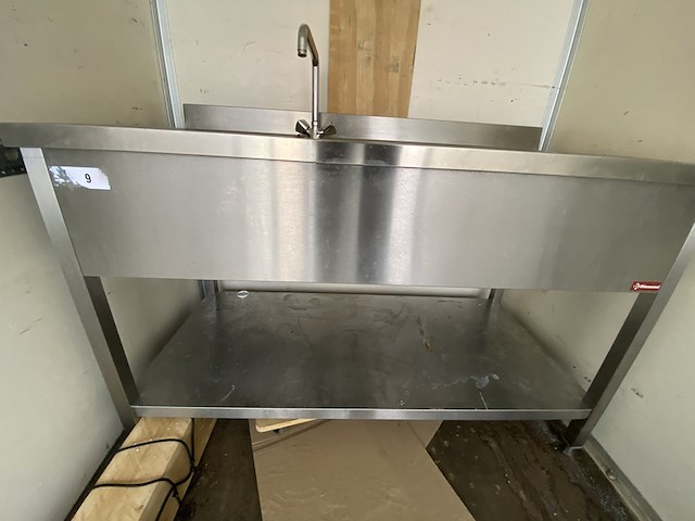 Diamond roestvrijstalen spoeltafel voorzien van 2 spoelbakken - afbeelding 5 van  5