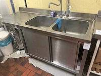 Diamond spoelbak rvs 180x70cm - afbeelding 2 van  4