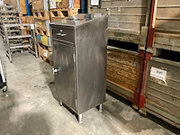 Dibo cleaning systems roestvrijstalen kast met één deur en lade - afbeelding 4 van  5