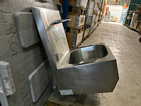 Dibo cleaning systems roestvrijstalen kniebediende wasbak - afbeelding 3 van  5
