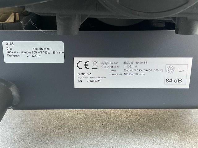 Dibo ecn-s 160/20 hogedrukreiniger - afbeelding 3 van  11