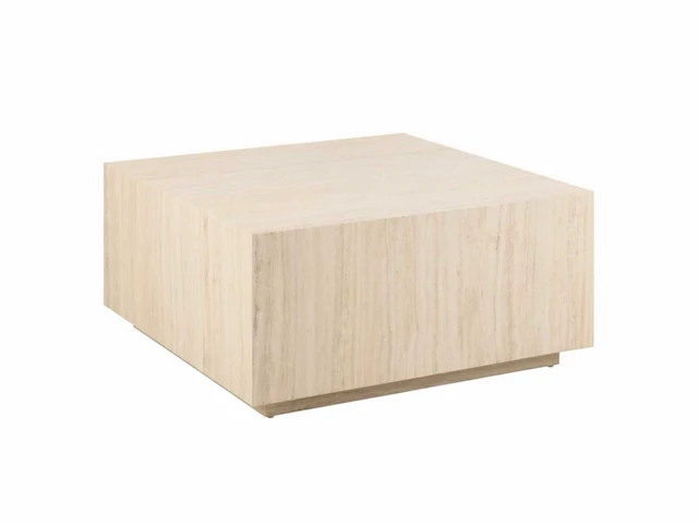 Dice coffee table top paper travertine 90x90x42cm - afbeelding 1 van  2