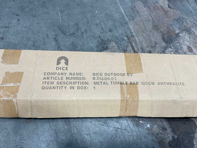 Dice metalen duikelstang 125 cm (9x) - afbeelding 4 van  5