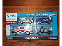 Die cast 4 reddingsvoertuigen vanaf 3 jaar