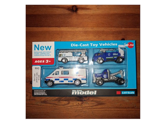 Die cast 4 reddingsvoertuigen vanaf 3 jaar - afbeelding 2 van  3