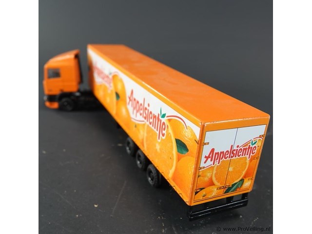 Die-cast schaalmodel lion car daf 95 appelsientje vrachtwagen met oplegger - afbeelding 3 van  5
