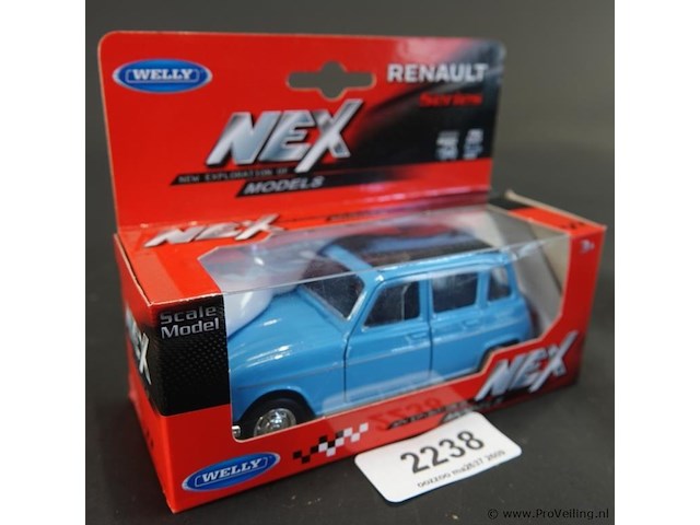 Die-cast schaalmodel van de klassieke renault 4 (r4/4l) - afbeelding 1 van  5