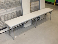 Die inklapbare campingbankjes. totale breedte uitgeklapt 183 cm - afbeelding 2 van  2