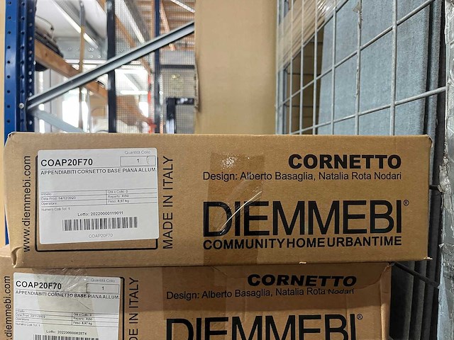 Diemmebi - aluminium cornetto - design kapstok grijs - ongebruikt - afbeelding 5 van  6