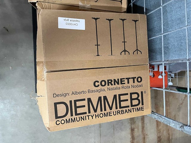 Diemmebi - aluminium cornetto - design kapstok grijs - ongebruikt - afbeelding 3 van  6