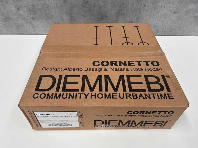 Diemmebi - aluminium cornetto - design kapstok wit - ongebruikt - afbeelding 4 van  5