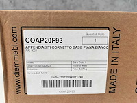 Diemmebi - aluminium cornetto - design kapstok wit - ongebruikt - afbeelding 5 van  5