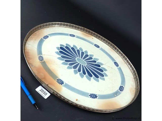 Dienblad met porseleinen blad - afbeelding 3 van  5
