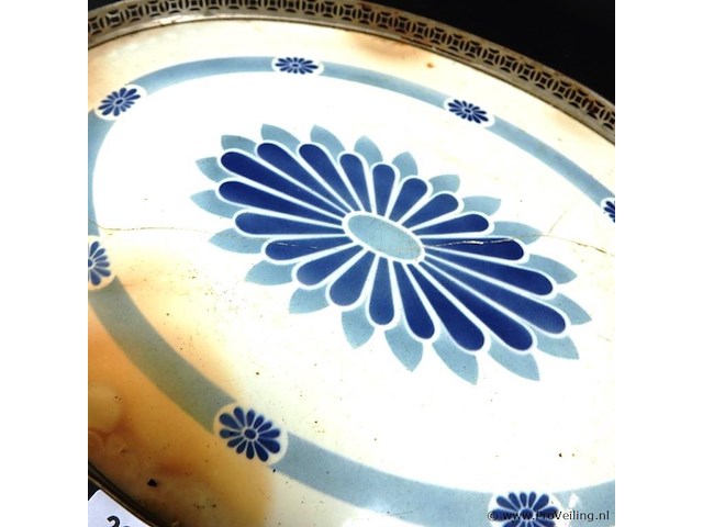 Dienblad met porseleinen blad - afbeelding 4 van  5