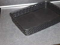 Dienblad zwart met hoge rand 1x in a7 - afbeelding 1 van  3