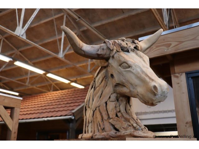 Dierenkop sculptuur - 75x78x90cm - afbeelding 1 van  3