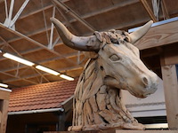 Dierenkop sculptuur - 75x78x90cm - afbeelding 1 van  3