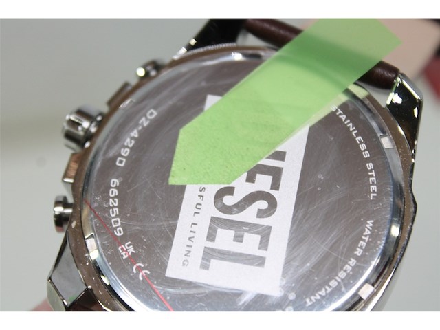 Diesel chief dz4290 horloge 51 mm leer bruin - afbeelding 3 van  3