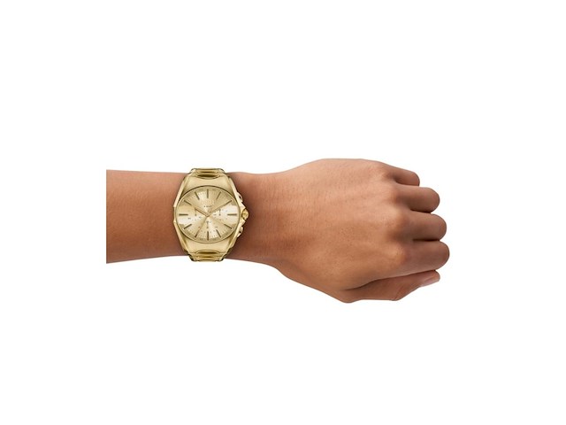 Diesel dcurve heren horloge 48 mm goudkleurig - afbeelding 2 van  4