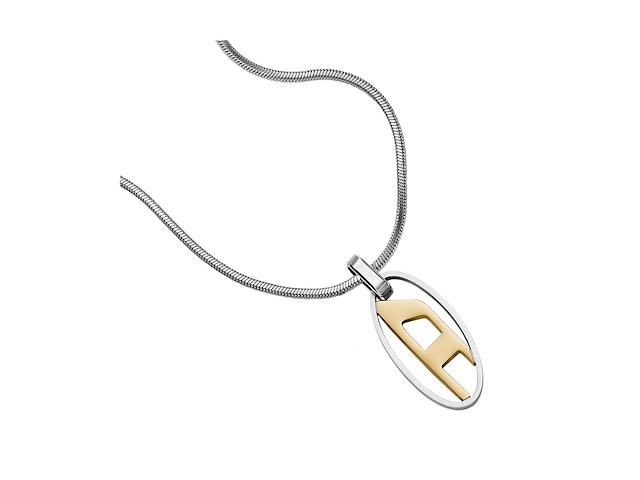 Diesel dx1421931 herenketting tweekleurig roestvrij staal - afbeelding 1 van  3