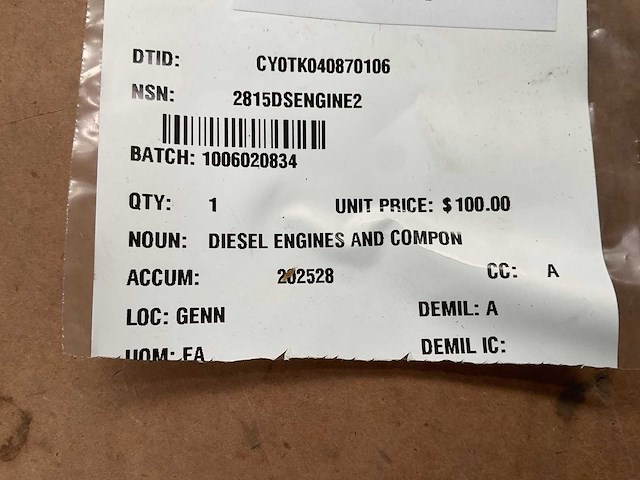 Diesel engine component - afbeelding 1 van  1
