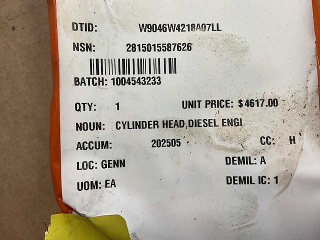 Diesel engine cylinder head - afbeelding 4 van  4