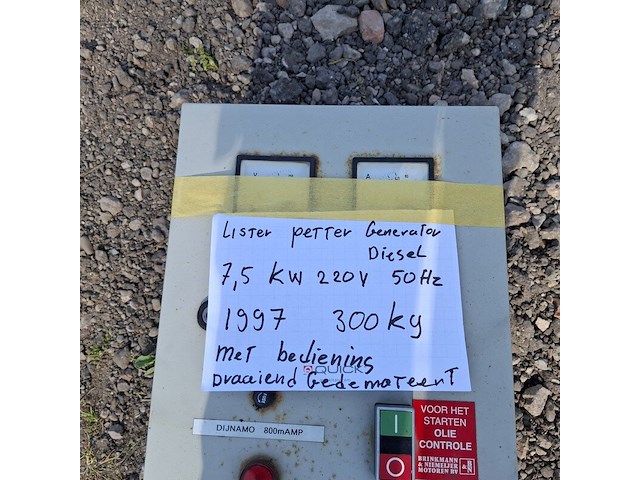 Diesel generator, lister petter / b&n, bv1lpw3s/tg, 1997 - afbeelding 14 van  21