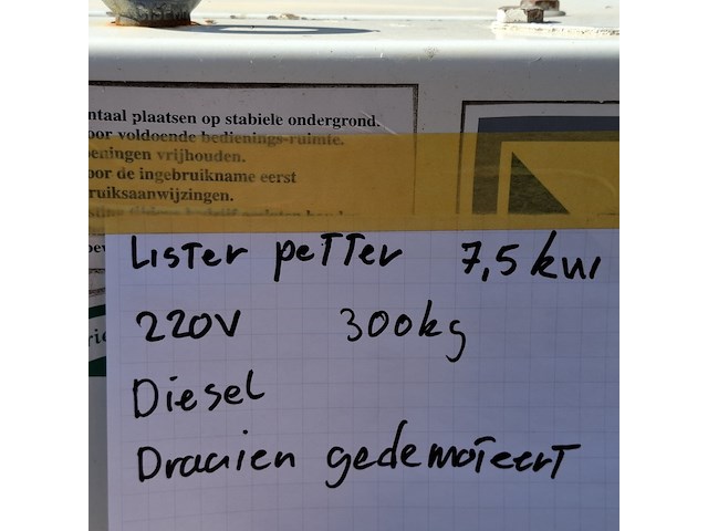 Diesel generator, lister petter - afbeelding 5 van  13