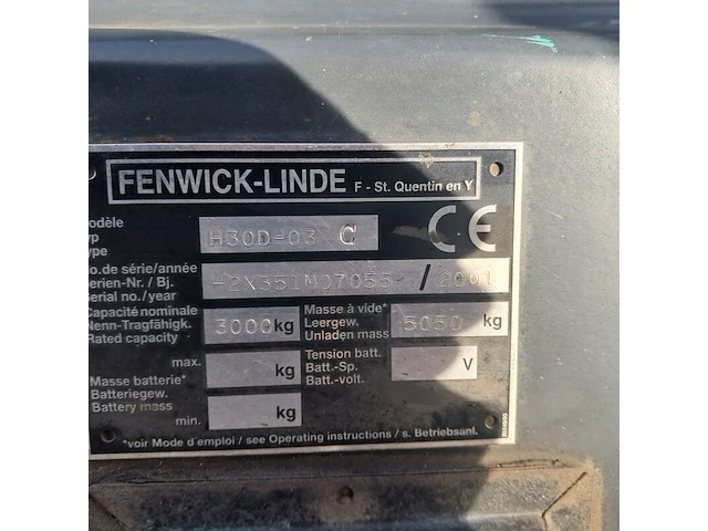 Diesel heftruck, linde, h30d-03 c, 2001 - afbeelding 21 van  23