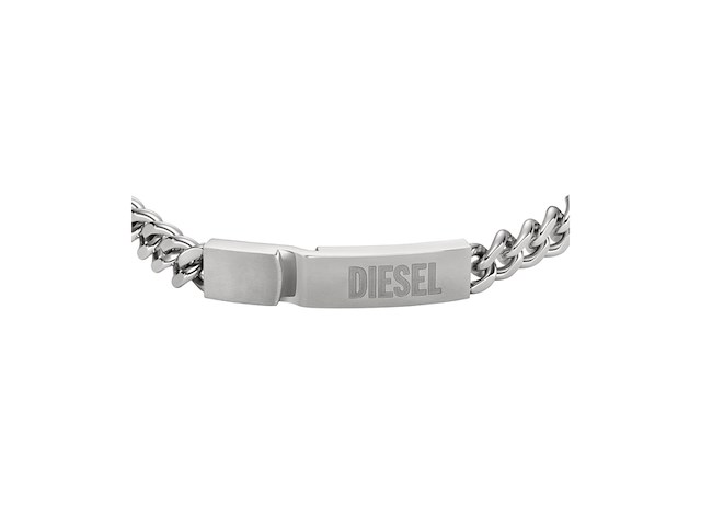 Diesel heren armband in zilverkleurig roestvrij staal - afbeelding 2 van  4