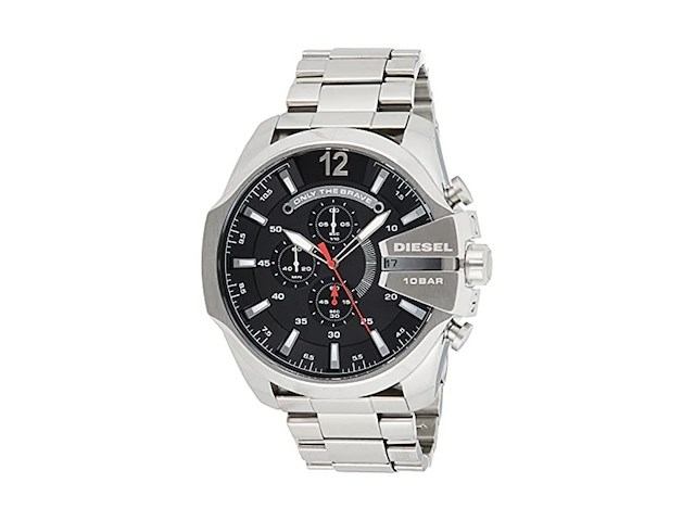 Diesel mega chief dz4308 heren horloge 51 mm zilverkleurig - afbeelding 2 van  2