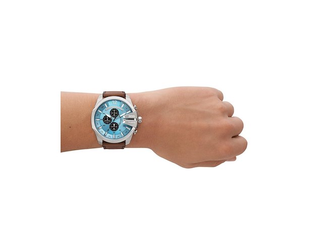 Diesel mega chief series horloge met leren band - afbeelding 3 van  3
