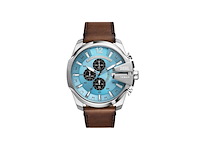 Diesel mega chief series horloge voor heren met leren band - afbeelding 1 van  3