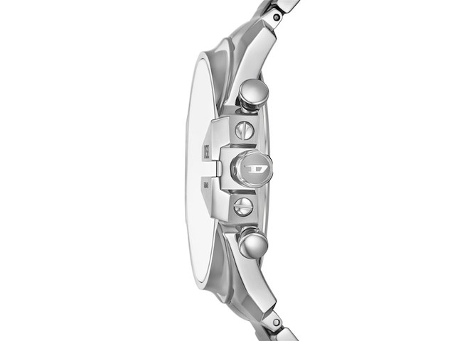 Diesel mega chief slim heren horloge 48 mm zilverkleurig - afbeelding 3 van  4