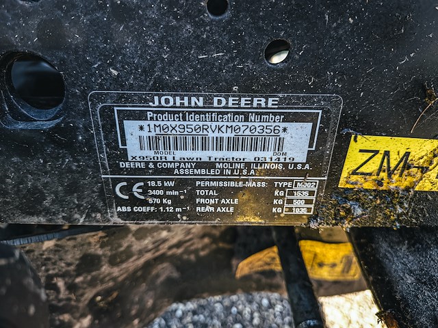 Diesel tuintrekker, john deere, x950r, 2019 - afbeelding 24 van  30