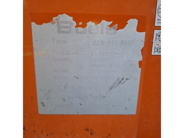 Dieselheater 120kw indirect 380v high pressure thermobile, ima 111 rhp, bouwjaar 2014 - afbeelding 7 van  15