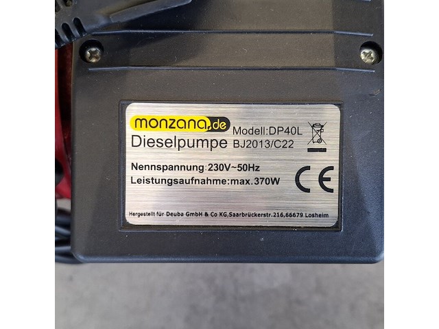 Dieselpomp, monzana, dp40l - afbeelding 6 van  8