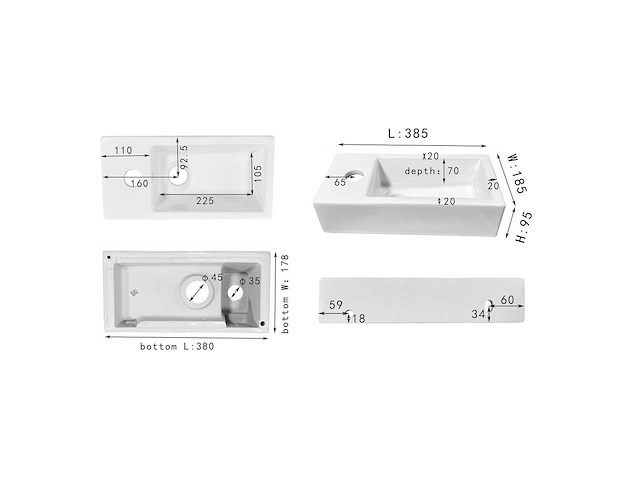 Differnz - ravo - - kleine wastafel (3x) - afbeelding 2 van  7